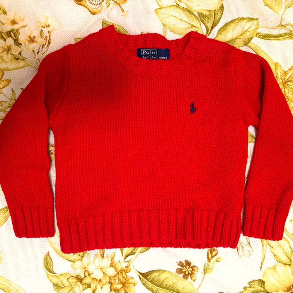 Polo Ralph Lauren Red Sweater Boys 3/3Y